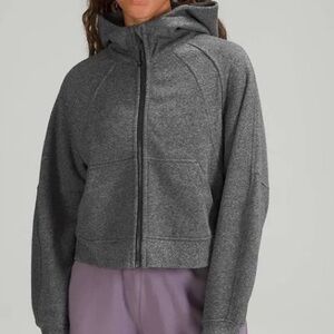 LULULEMON Full-Zip Oversized Scuba - Heathered Speckled Black - M/L